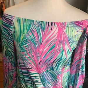 NWT Lilly Pulitzer Silk Off the Shoulder Top